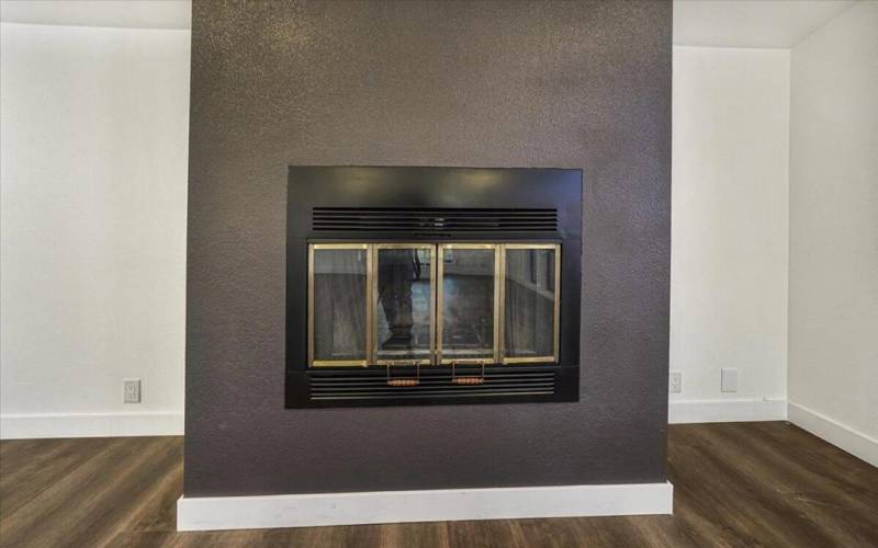 Gas fireplace with blower switch