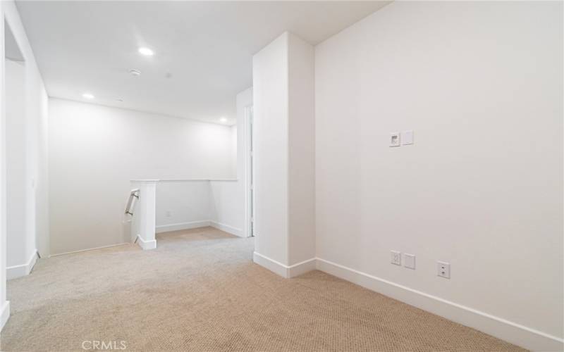 View of the loft upstairs, perfect for an office