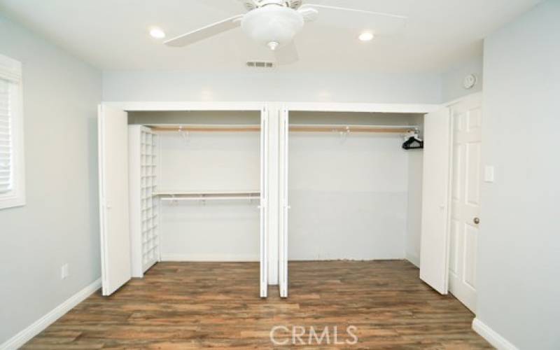 Principal bedroom closets view