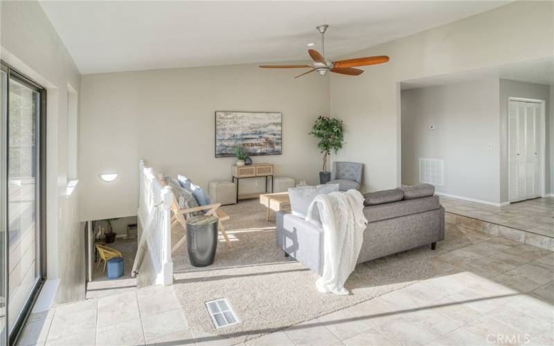 Stairs to the lower family room