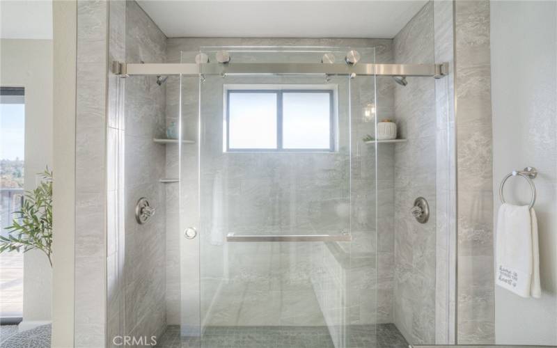 Beautiful shower glass door