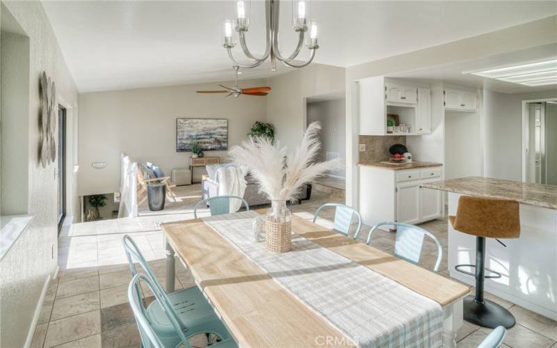 Dining room with natural light