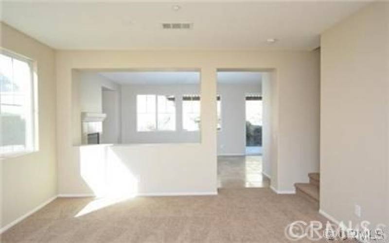 Formal living leading into family room