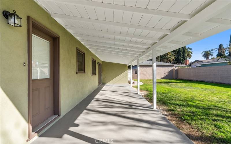 Back covered patio