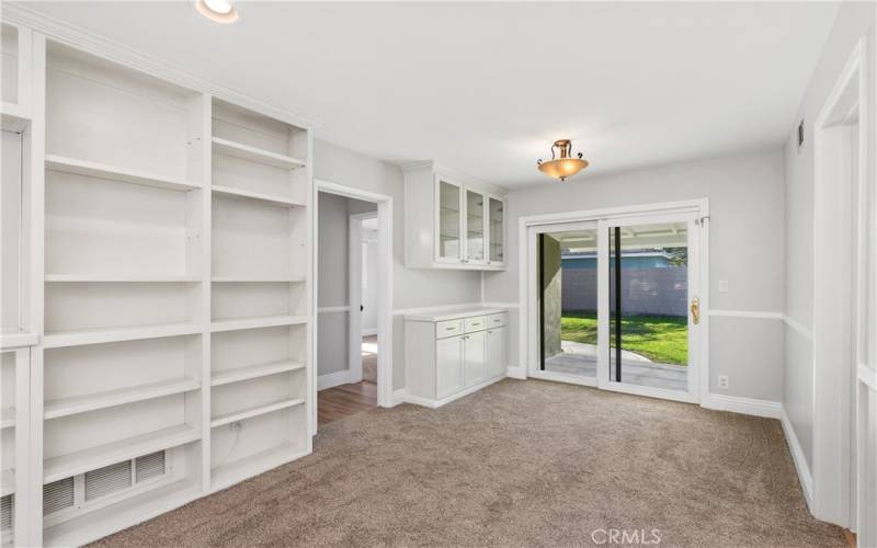 dining area open to living room