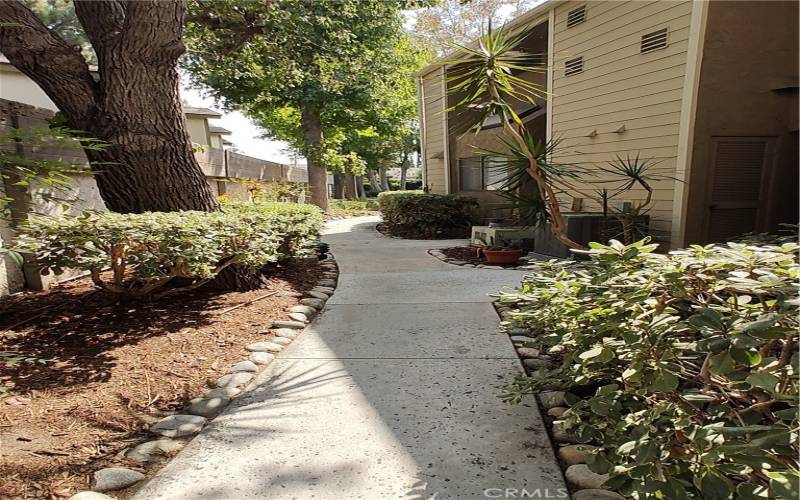 Walkway to condo