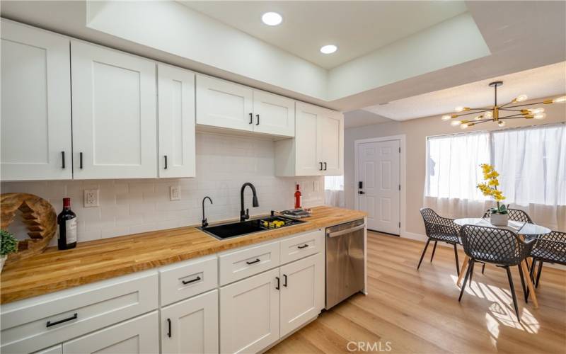 Fully upgraded kitchen with stainless steel appliances