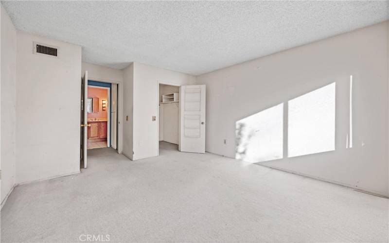 Bedroom with large spacious closet