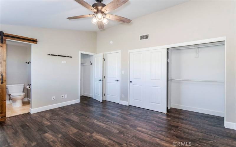 Primary Bedroom with 2 separate closets