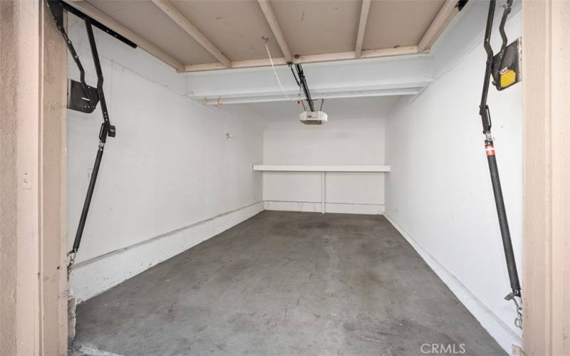 Single Car Garage w/ Shelf For Storage