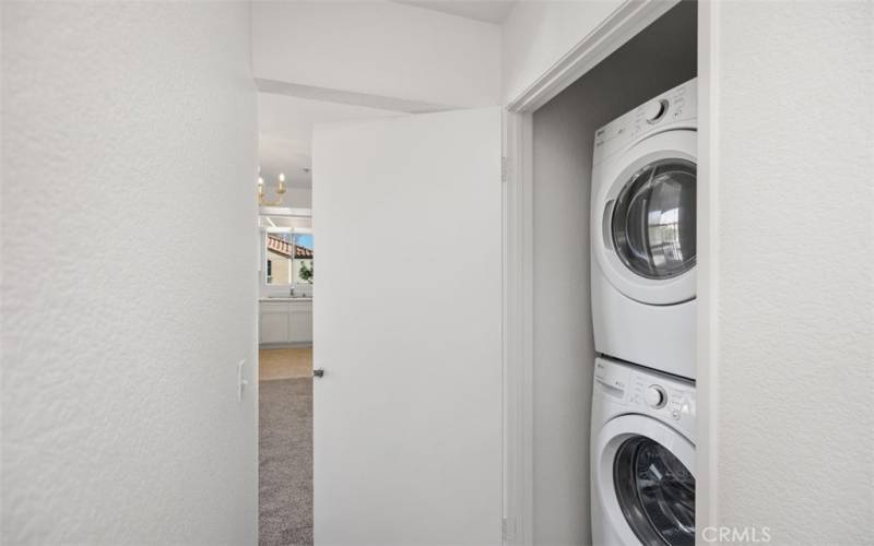 Interior Washer/Dryer In Hall Closet