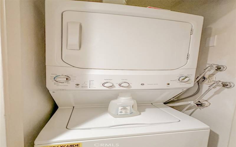  NEW STACKABLE WASHER & DRYER IN THE HALLWAY