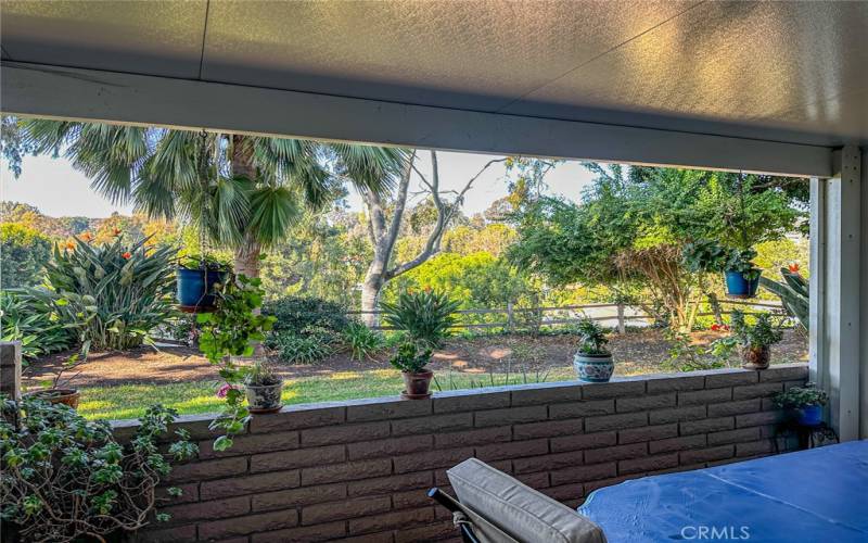 BEAUTIFUL, SERENE VIEW OF HILLS & TREES FROM PATIO