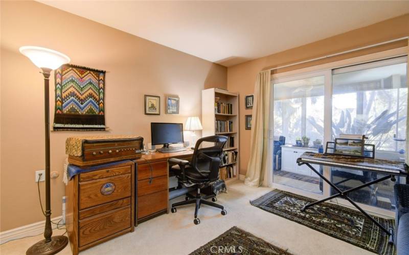 GUEST BEDROOM SLIDING GLASS DOOR TO PATIO