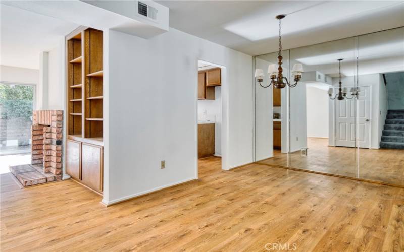 Entry into living and dining room