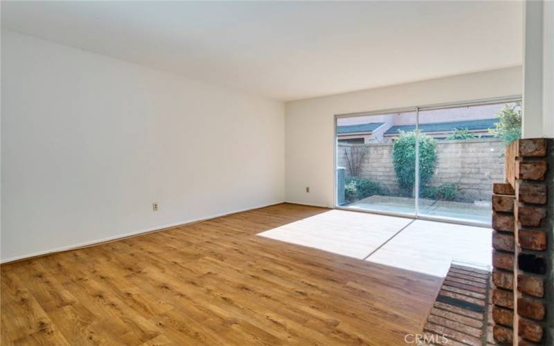 Living room with fireplace