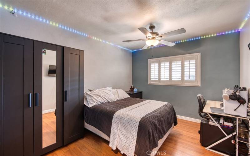 Bedroom number 3 with ceiling fan.