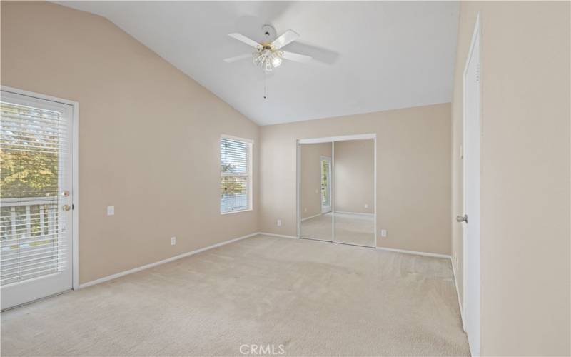 Primary Bedroom with Deck and View