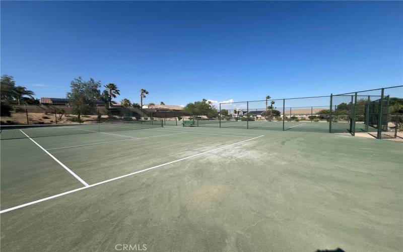 Tennis courts near the front of the community