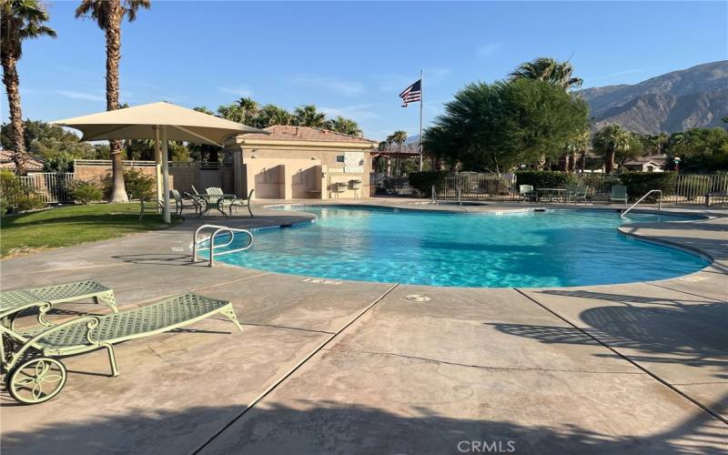 One of three pools in the gated Mountain Gate Community.  During the winter months the association rotates which pool will be heated for the month.