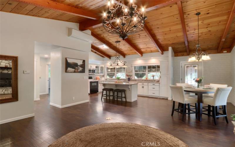 Living Area open to the Stunning Kitchen & Dining