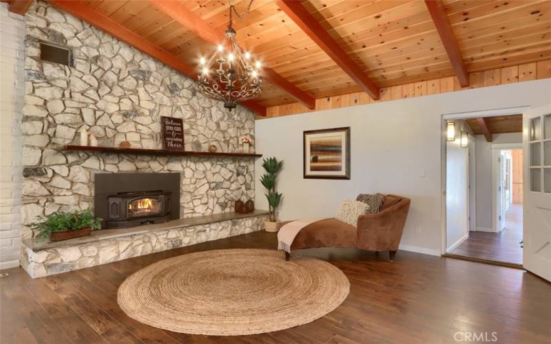 Beautiful Vaulted Ceilings in Living Area