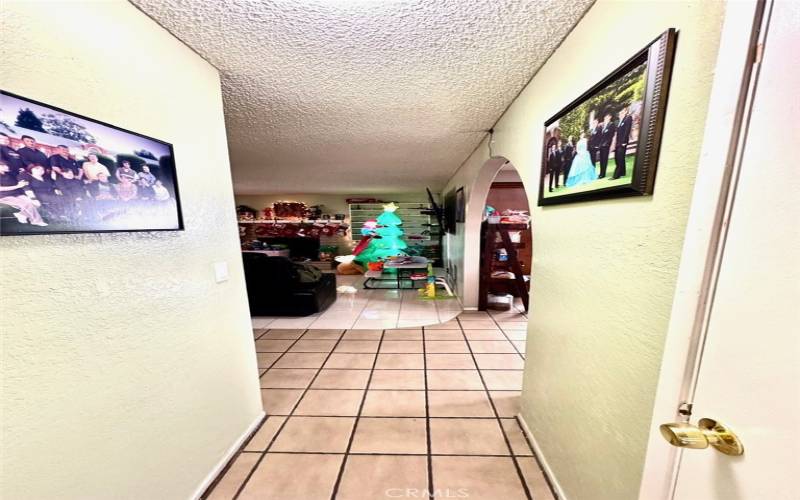 Hallway from bedroom #1,2 & 3 to the living room