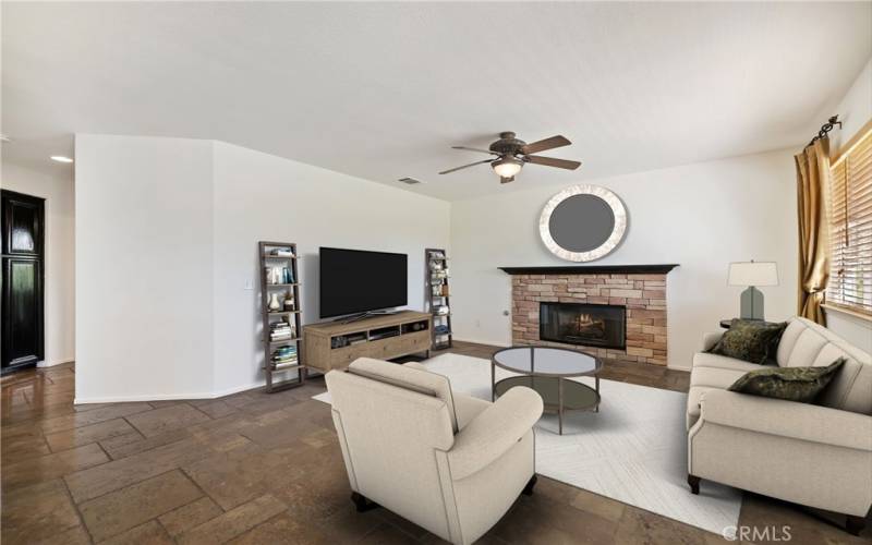 Virtually Staged Family Room