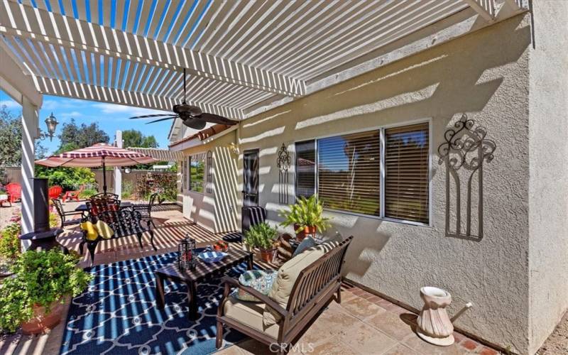 Relax under the patio cover!