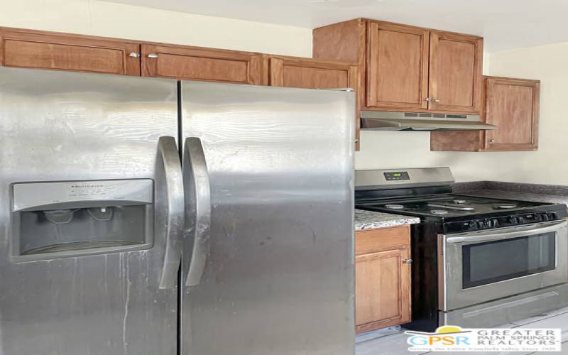 modern kitchen with stainless appliances