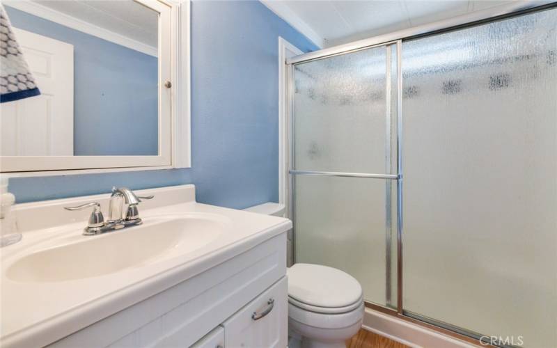 Hall Bathroom with Upgraded Vanity and Step In Shower