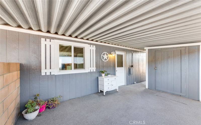 Backdoor Porch Area with Block Wall/Gate from Parking