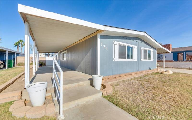 Open Front Porch with New Posts