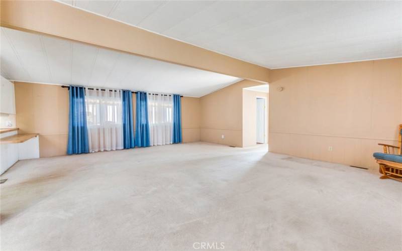 Living Area with Hall to Guest Bedrooms and Bathroom