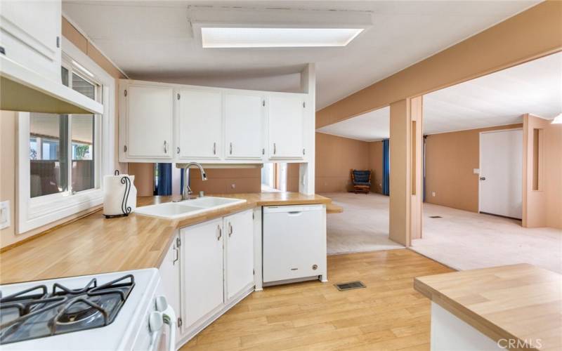 Kitchen Open to Family and Dining Area