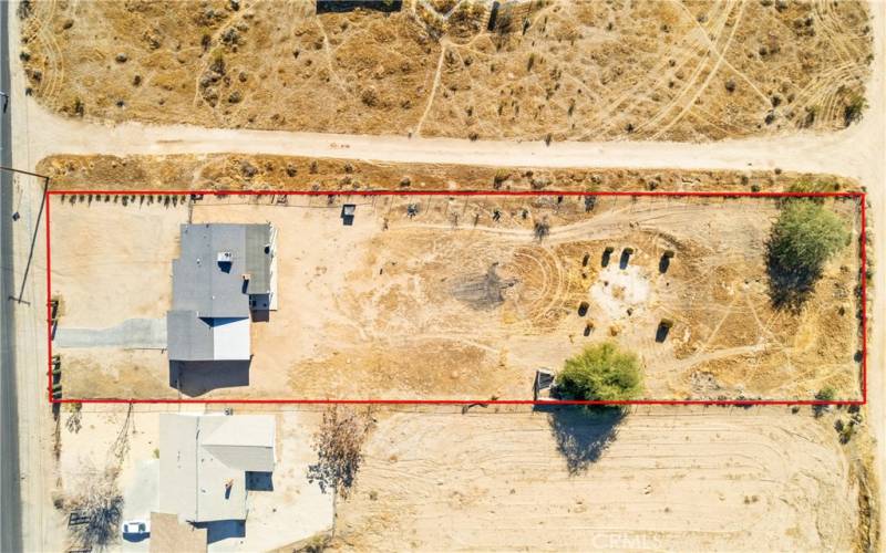 Overhead view of property lines