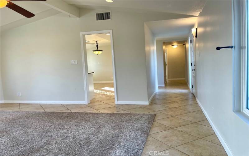 Living Room looking down hallway