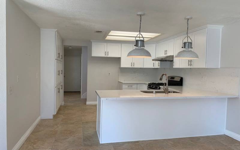 Remodeled kitchen.