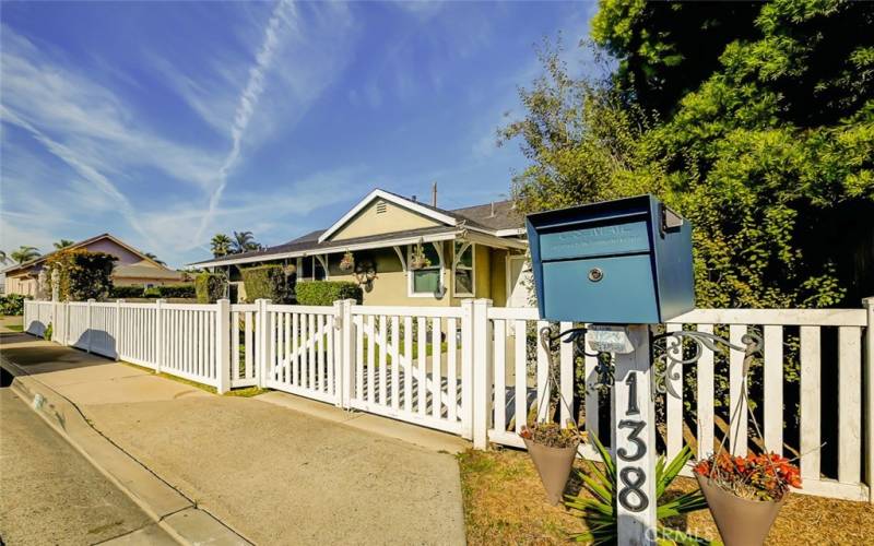 Fenced front yard