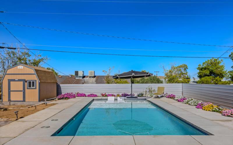 Pool and Storage Shed