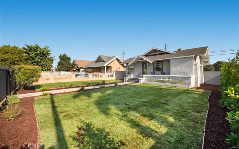 Ficus trees line south side of property for added privacy