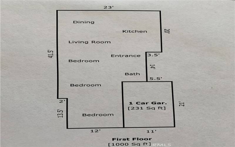 Main floor floorplan.