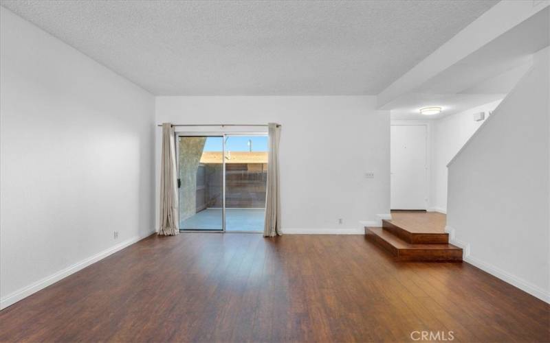 living room to private outdoor patio