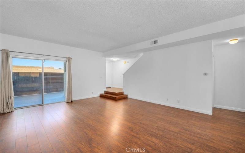 living room to private outdoor patio