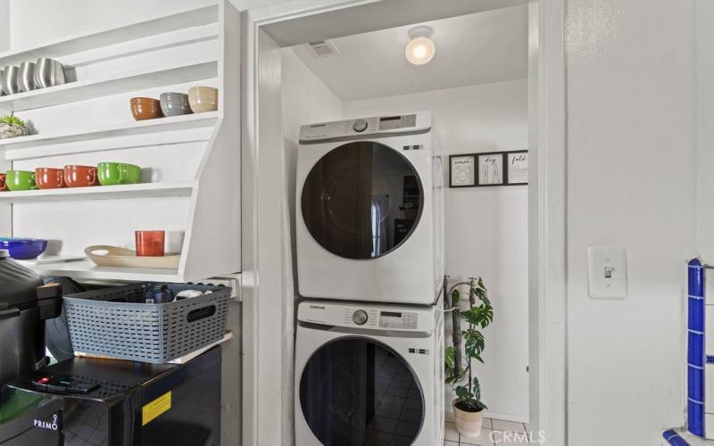 Laundry area off of the kitchen