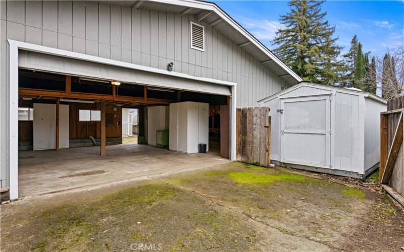 Garage shed off alley