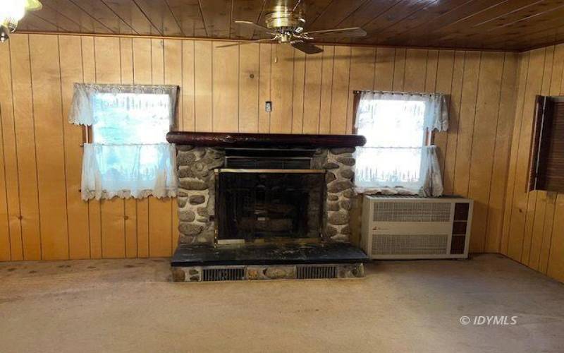 6 Original river rock fireplace