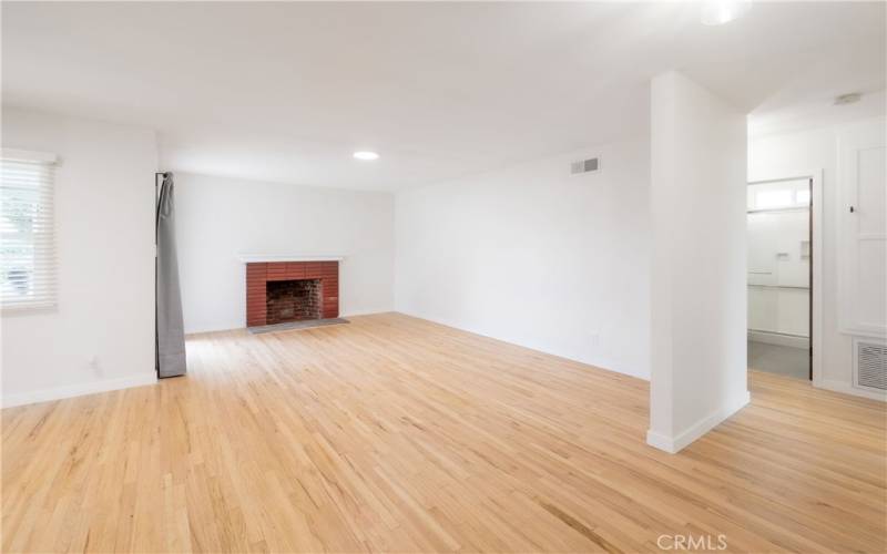 Living room with fireplace