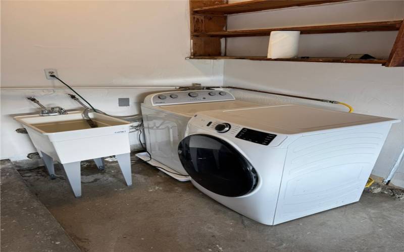 Laundry in garage