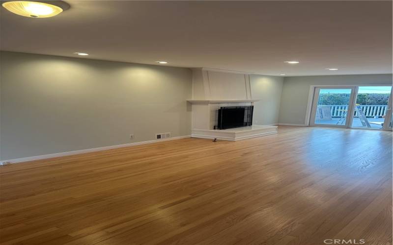 Living and dining rooms have newly finished floors